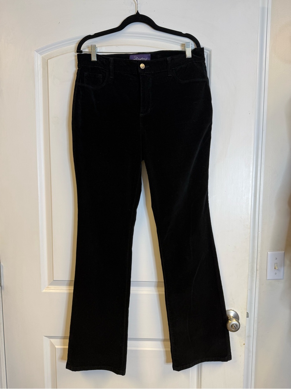 NYDJ Not Your Daughter’s Jeans Black Velvet Bootcut Pants Size 12 33” Inseam
